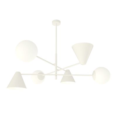 Emibig Lighting Taklampa HERMES 6 VIT