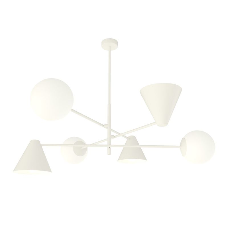 Emibig Lighting Taklampa HERMES 6 VIT