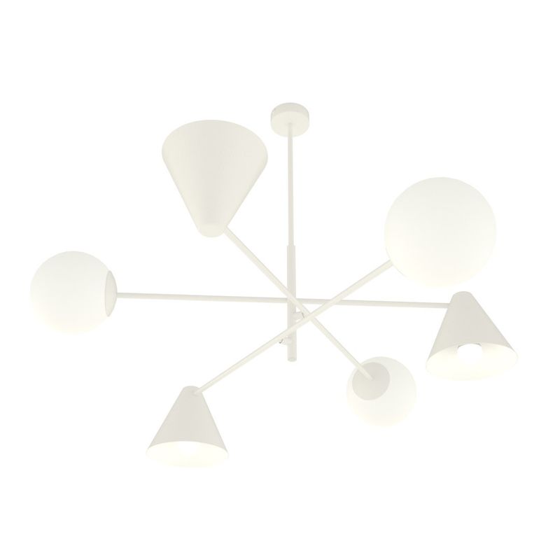 Emibig Lighting Taklampa HERMES 6 VIT