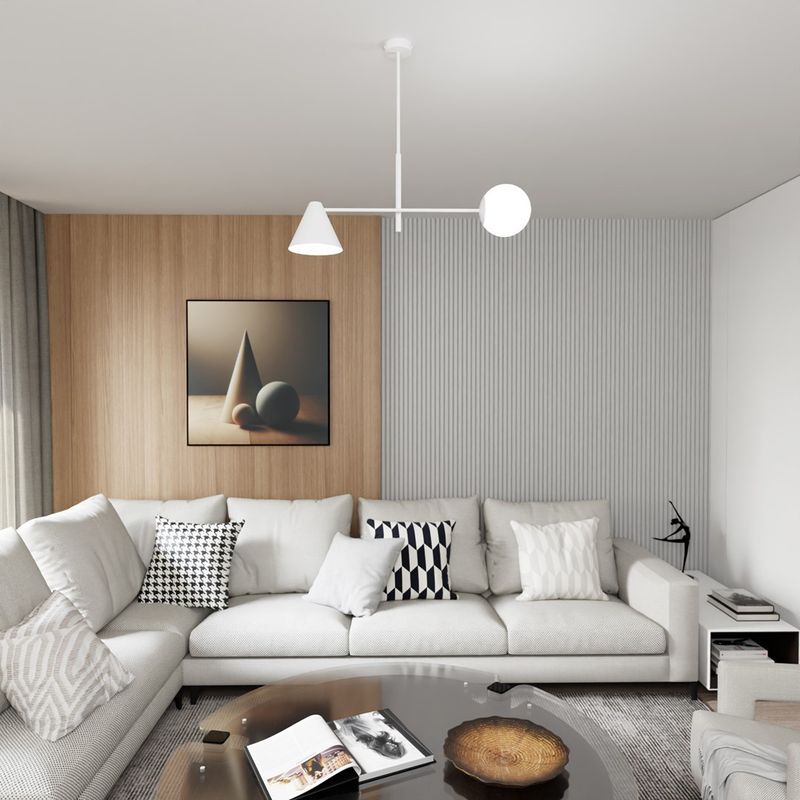 Emibig Lighting Taklampa HERMES 2 VIT