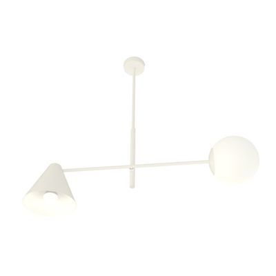 Emibig Lighting Taklampa HERMES 2 VIT