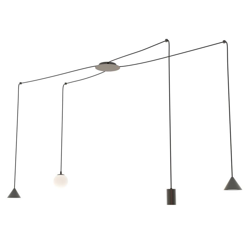 Emibig Lighting Taklampa FUJI 4 SVART