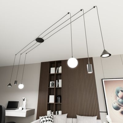 Emibig Lighting Taklampa FUJI 6 SVART