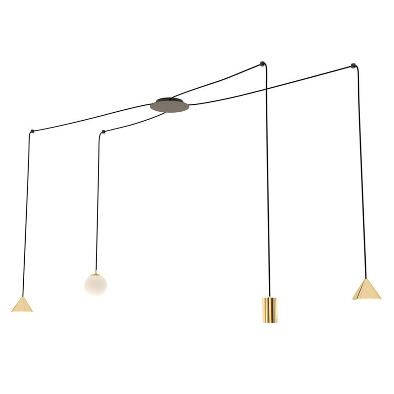 Emibig Lighting Taklampa FUJI 4 GULD