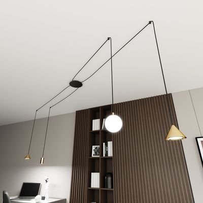 Emibig Lighting Taklampa FUJI 4 GULD