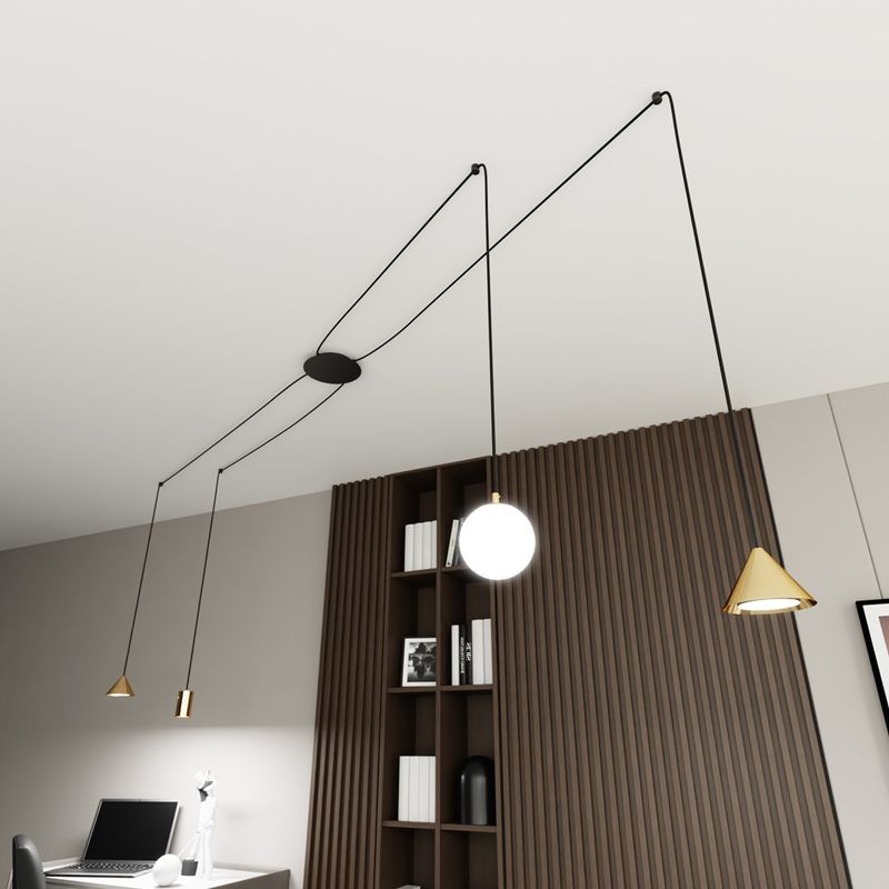 Emibig Lighting Taklampa FUJI 4 GULD