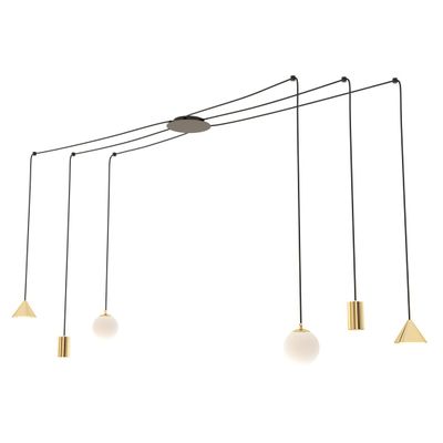 Emibig Lighting Taklampa FUJI 6 GULD