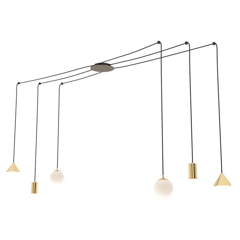 Emibig Lighting Taklampa FUJI 6 GULD