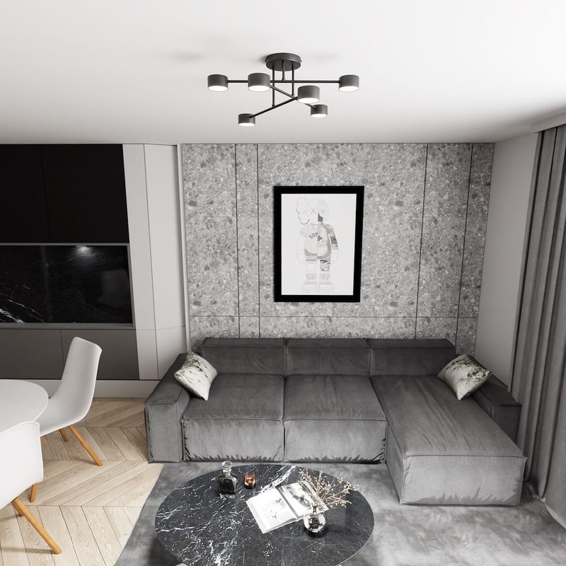 Emibig Lighting Taklampa HALO 6 SVART