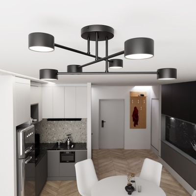 Emibig Lighting Taklampa HALO 6 SVART
