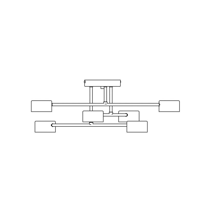 Emibig Lighting Taklampa HALO 6 SVART