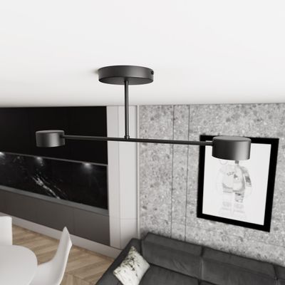 Emibig Lighting Taklampa HALO 2 SVART