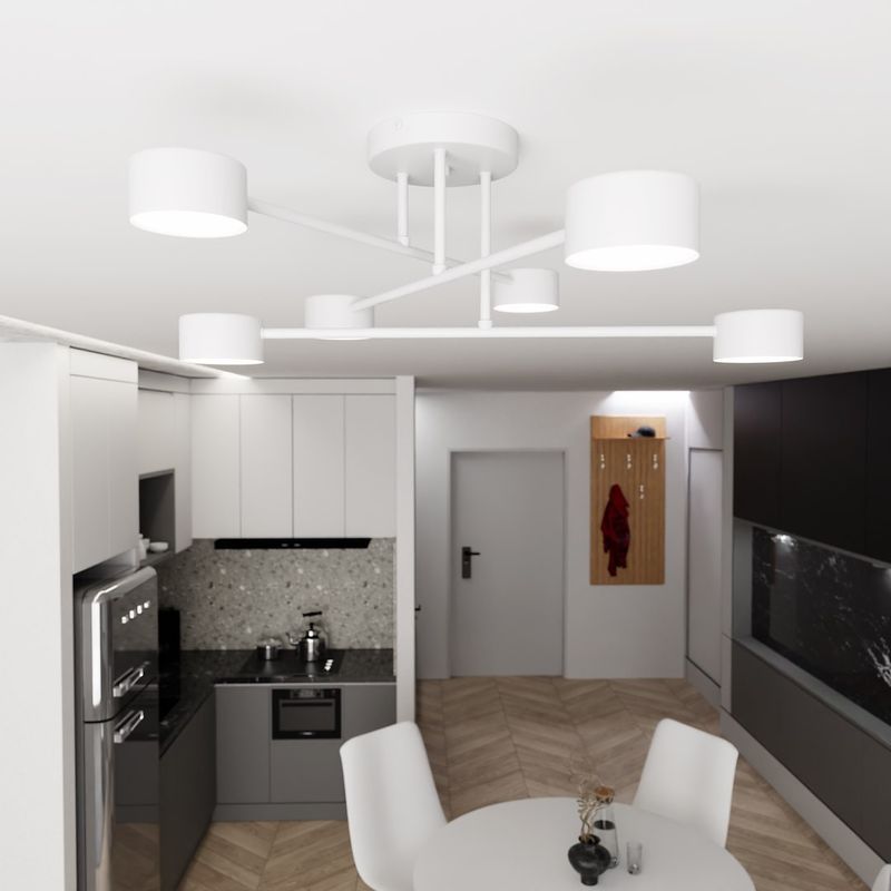 Emibig Lighting Taklampa HALO 6 VIT
