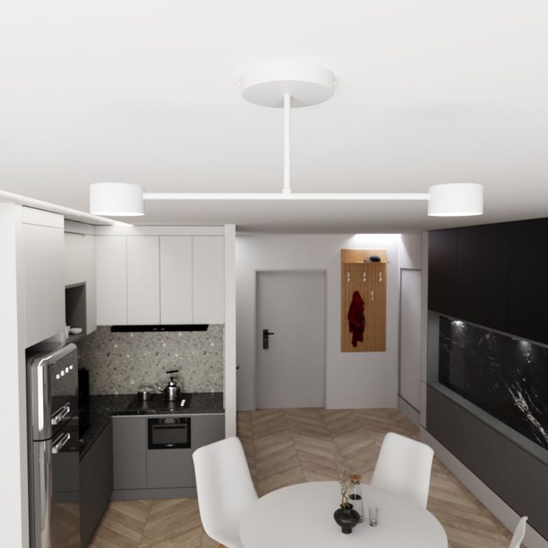 Emibig Lighting Taklampa HALO 2 VIT