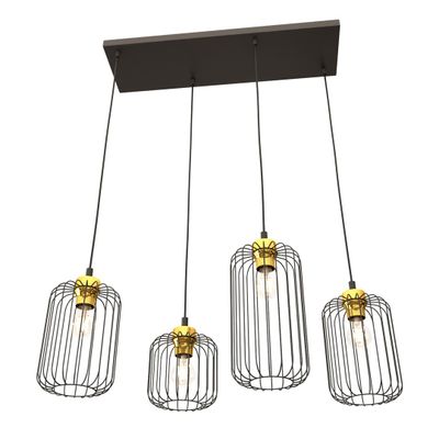 Emibig Lighting Taklampa VANDER 4 BL GULD