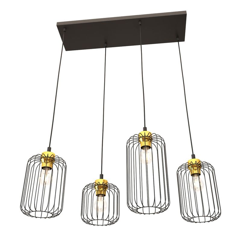 Emibig Lighting Taklampa VANDER 4 BL GULD