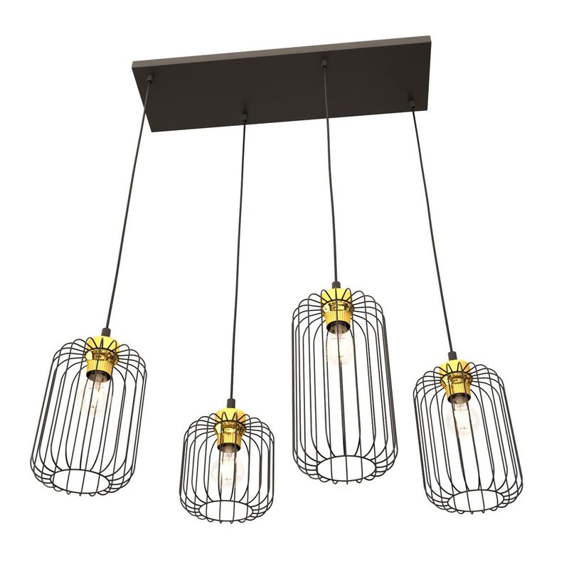 Emibig Lighting Taklampa VANDER 4 BL GULD
