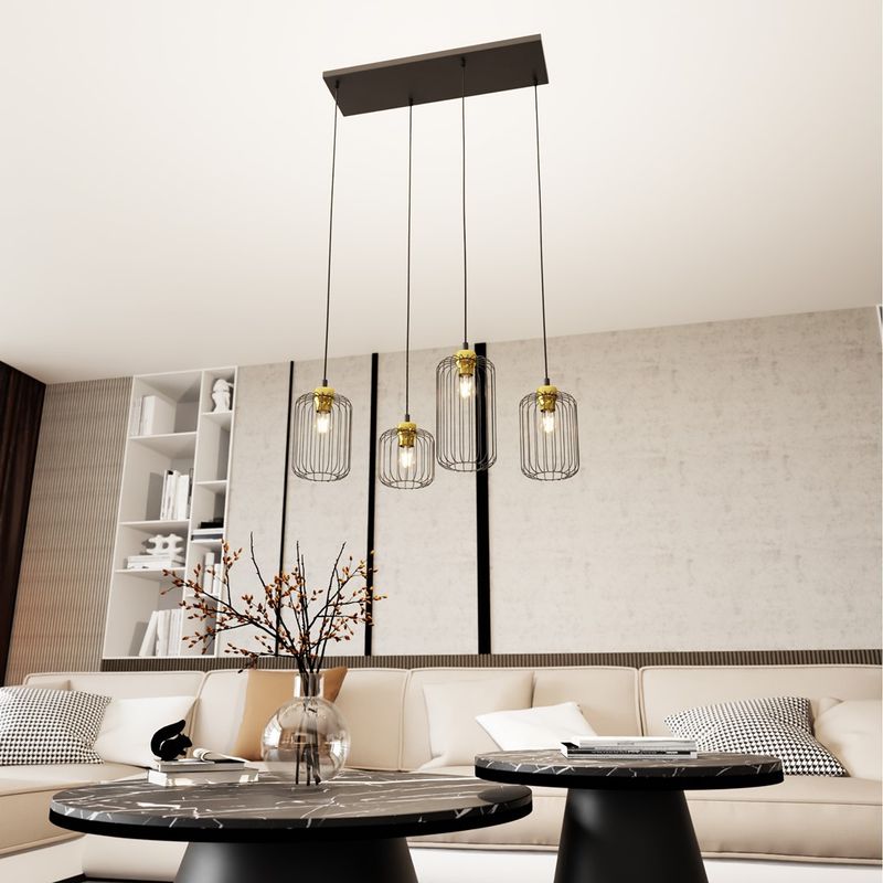 Emibig Lighting Taklampa VANDER 4 BL GULD
