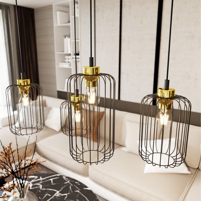 Emibig Lighting Taklampa VANDER 4 BL GULD