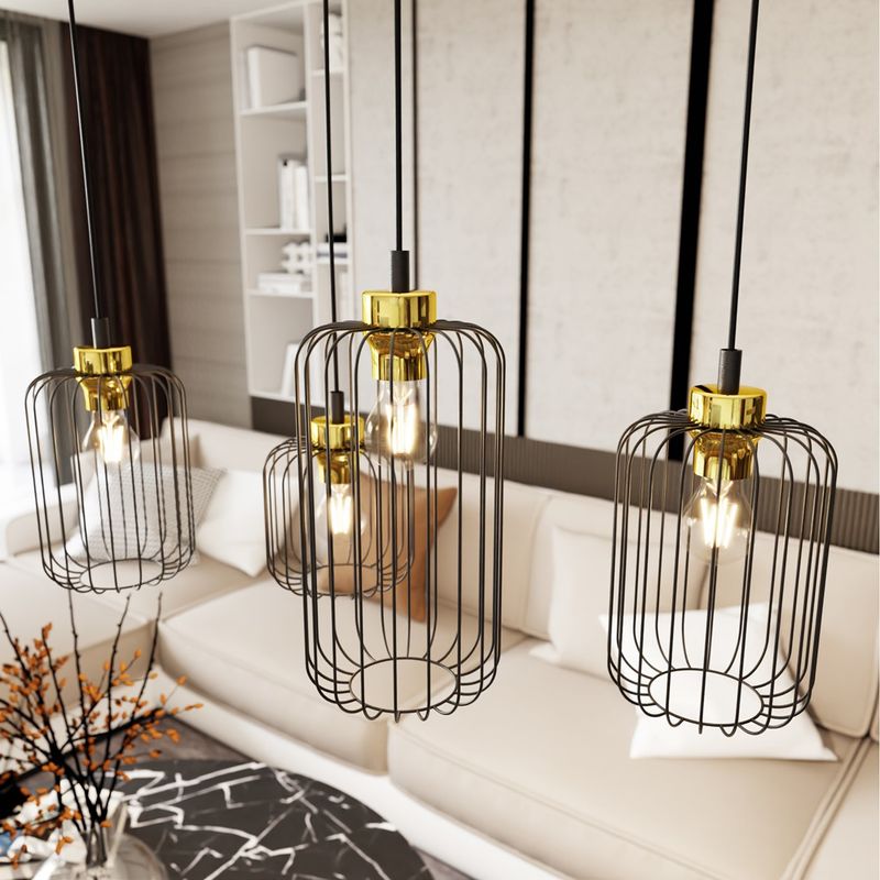 Emibig Lighting Taklampa VANDER 4 BL GULD