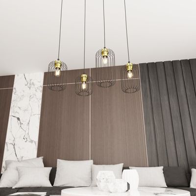 Emibig Lighting Taklampa VANDER 4 BL GULD