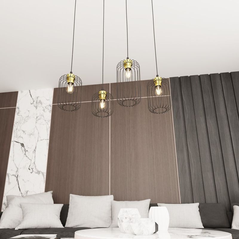 Emibig Lighting Taklampa VANDER 4 BL GULD