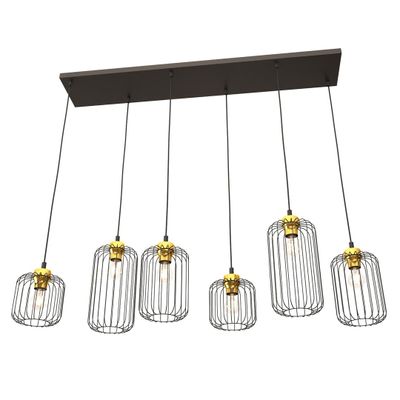 Emibig Lighting Taklampa VANDER 6 BL GULD