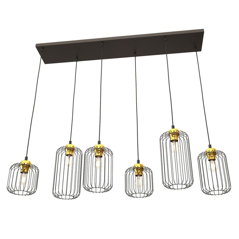 Emibig Lighting Taklampa VANDER 6 BL GULD