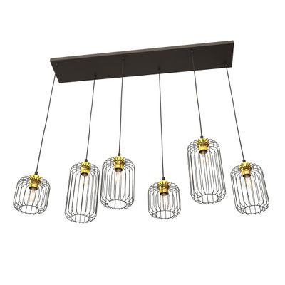 Emibig Lighting Taklampa VANDER 6 BL GULD