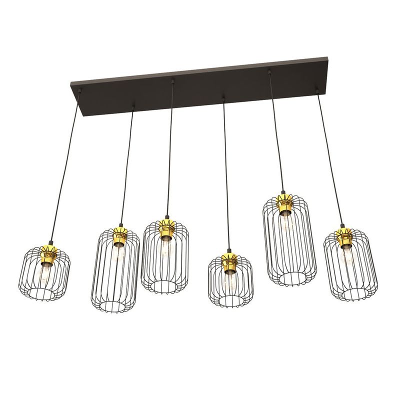 Emibig Lighting Taklampa VANDER 6 BL GULD