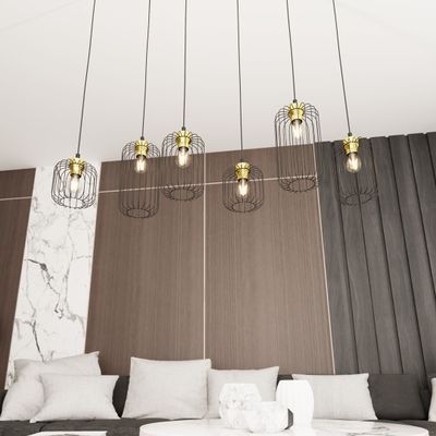 Emibig Lighting Taklampa VANDER 6 BL GULD