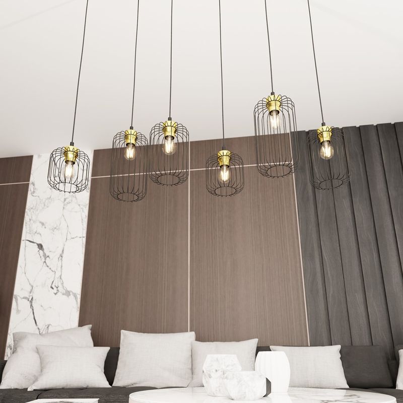 Emibig Lighting Taklampa VANDER 6 BL GULD
