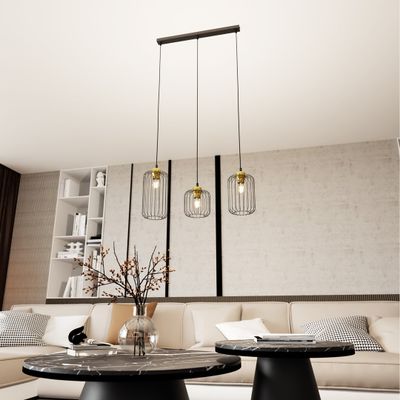 Emibig Lighting Taklampa VANDER 3 BL GULD