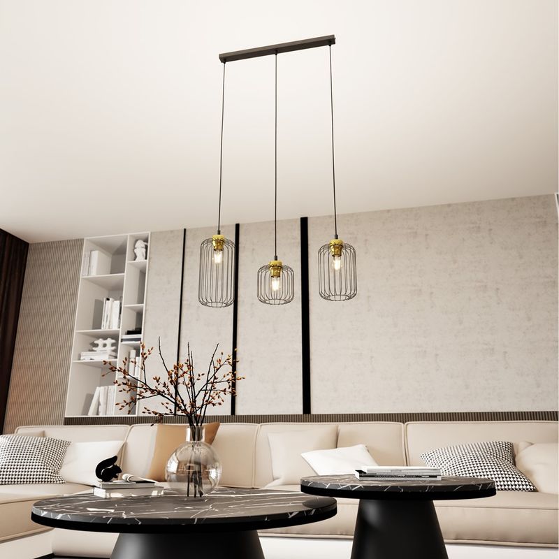 Emibig Lighting Taklampa VANDER 3 BL GULD