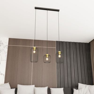 Emibig Lighting Taklampa VANDER 3 BL GULD