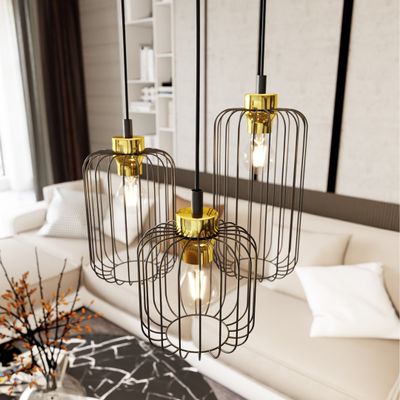 Emibig Lighting VANDER 3PREM BL GULD