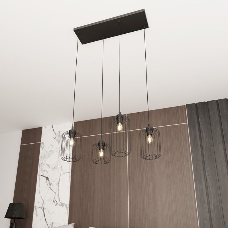 Emibig Lighting Taklampa VANDER 4 BL