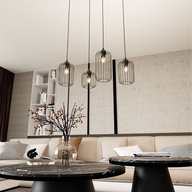 Emibig Lighting Taklampa VANDER 4 BL