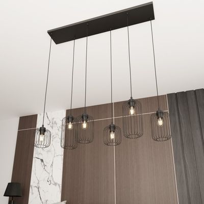 Emibig Lighting Taklampa VANDER 6 BL