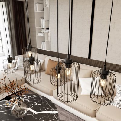 Emibig Lighting Taklampa VANDER 6 BL