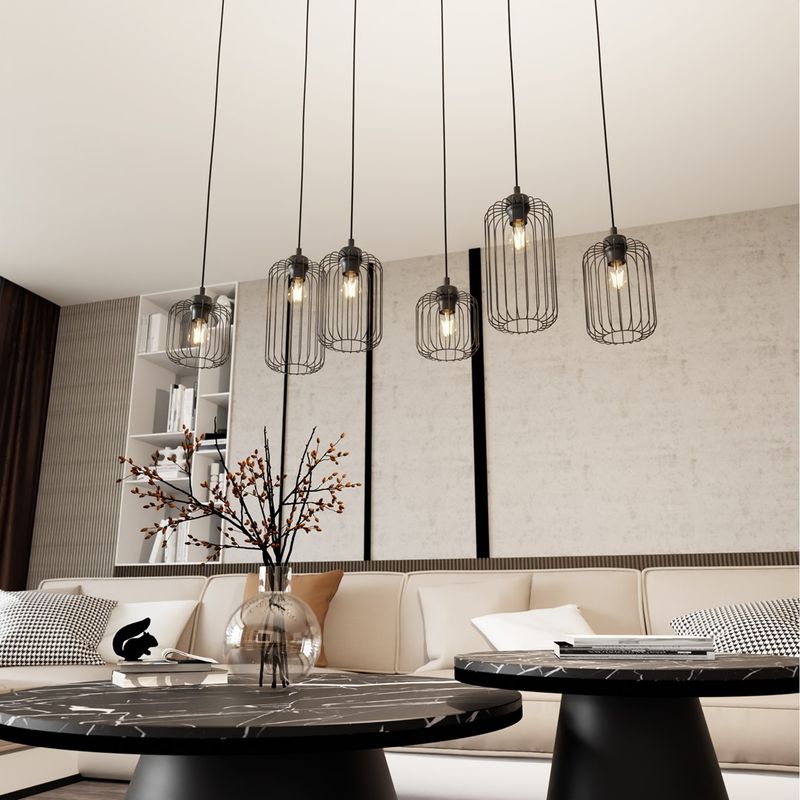 Emibig Lighting Taklampa VANDER 6 BL