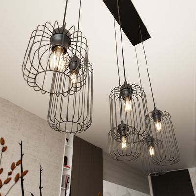 Emibig Lighting Taklampa VANDER 6 BL