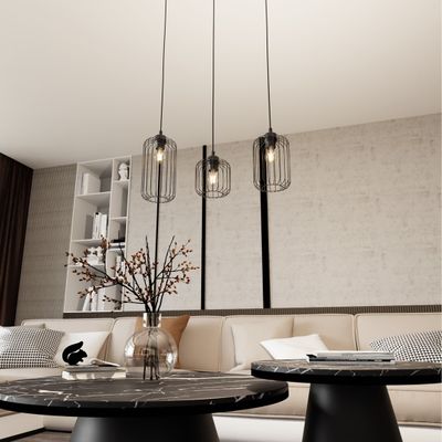 Emibig Lighting Taklampa VANDER 3 BL