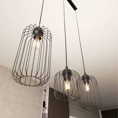 Emibig Lighting Taklampa VANDER 3 BL