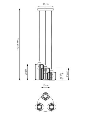 Emibig Lighting VANDER 3PREM BL
