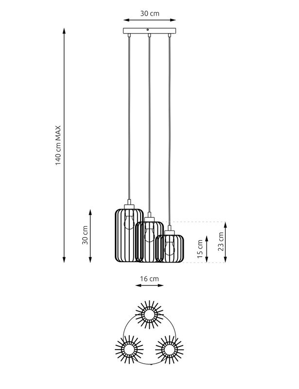Emibig Lighting VANDER 3PREM BL