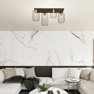 Emibig Lighting Taklampa BARN 4 BL GULD
