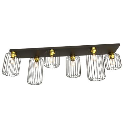 Emibig Lighting Taklampa BARN 6 BL GULD