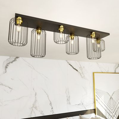 Emibig Lighting Taklampa BARN 6 BL GULD