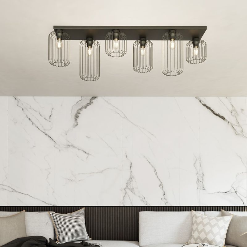 Emibig Lighting Taklampa BARN 6 BL